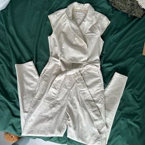 White Anthropologie Jumpsuit